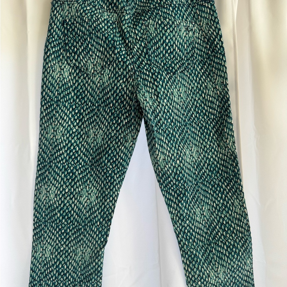 Liverpool Jeans Company Teal and White Patterned Pants